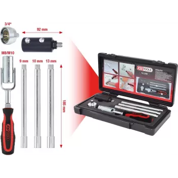 Set de montaje para lavabo ks tools 116.2050, set de 6 piezas para montaje de lavabo y pila