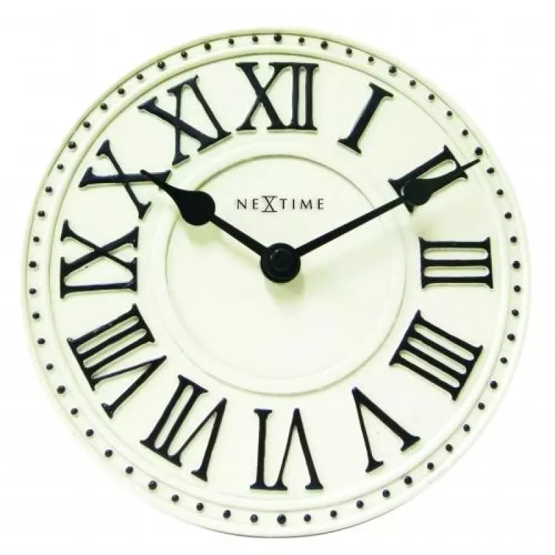 Reloj NeXtime 5187wi London Table, Ø16 cm, pared, blanco/negro+B32