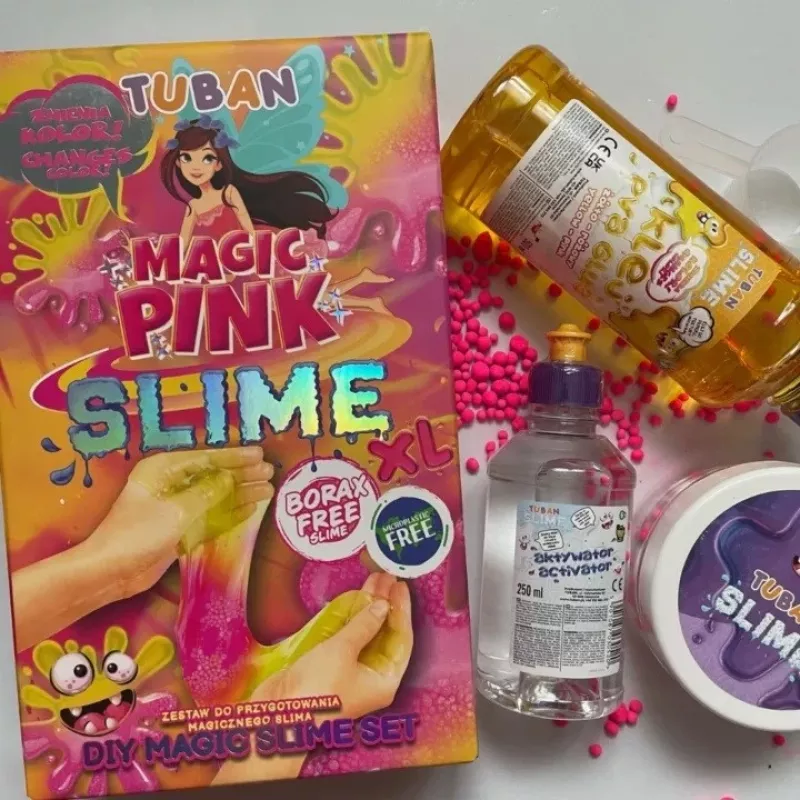 Set de slime DIY TUBAN TU3569 — Magic Pink XL, no tóxico, seguro para niños