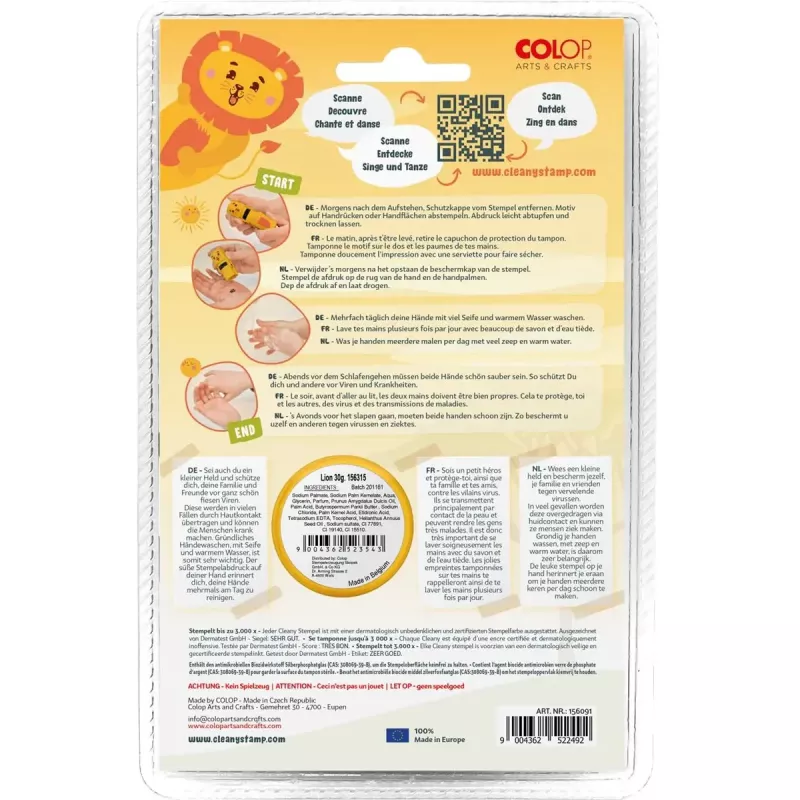 Sello Colop 156693 redondo multicolor para niños