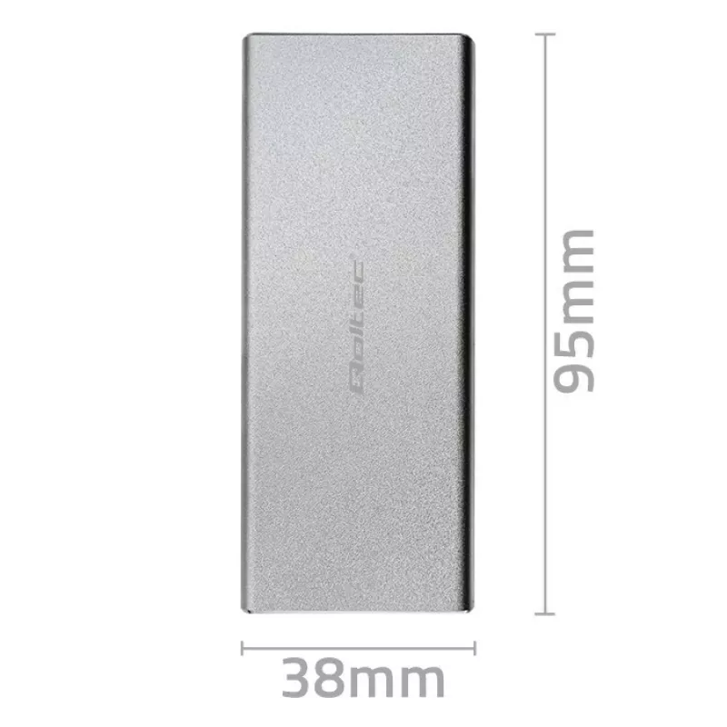 Carcasa de aluminio QOLTEC 51833 para SSD M.2, SATA a USB 3.0, compatible hasta 2 TB