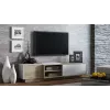 Mueble de TV Cama SIGMA1 180 roble Sonoma/blanco brillante