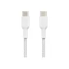 Belkin BOOST CHARGE - cable USB - USB-C de 24 pines (macho) a USB-C de 24 pines (macho) - USB 2.0 - 2 m - blanco