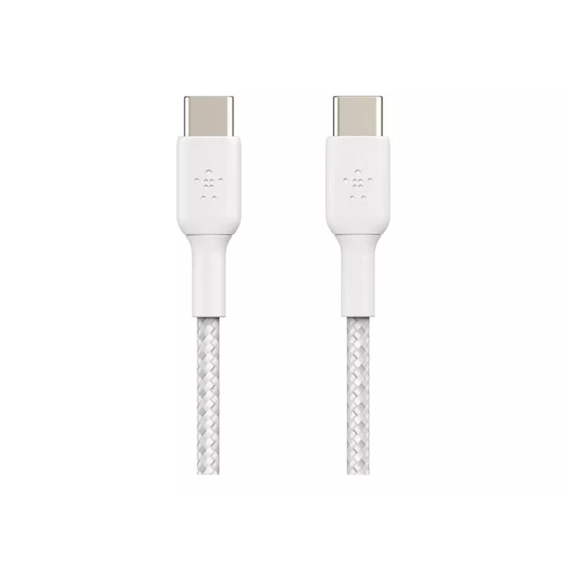Belkin BOOST CHARGE - cable USB - USB-C de 24 pines (macho) a USB-C de 24 pines (macho) - USB 2.0 - 2 m - blanco