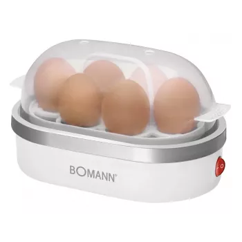Huevos cocidos Bomann EK 5022 CB 6 huevos 400 W plata transparente blanco