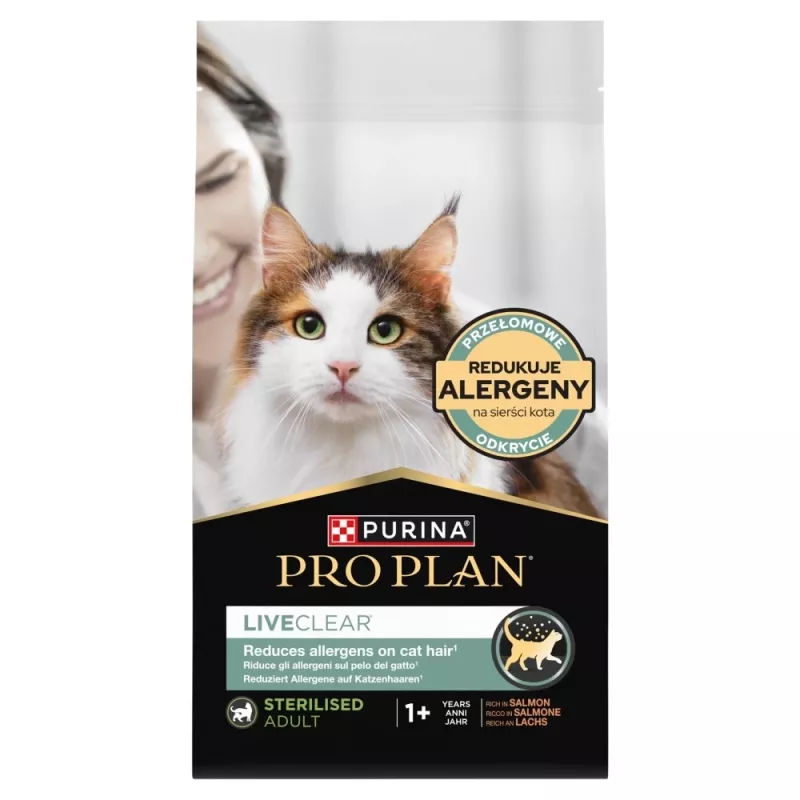 PURINA PRO PLAN LIVECLEAR STERILISED ADULT rico en salmón 1,4 kg