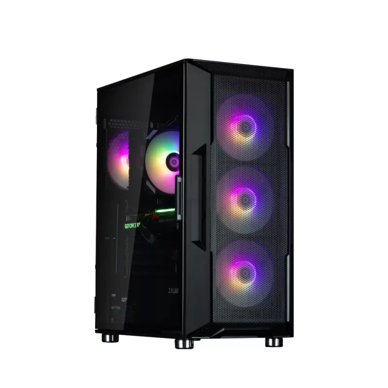 Caja de ordenador Zalman I3 NEO ARGB negra Midi Tower