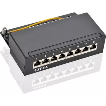 Goobay 62065 - RJ-45 - Cat6a - S/FTP (S-STP) - 22/26 - negro - instalación en rack (62065)