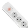 Regleta de alimentación Qoltec 50276 1,8 m 5 tomas de corriente para interior Blanco