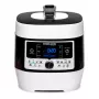 Olla a presión eléctrica Rommelsbacher MD 1000 – 4 l, 1000 W, 14 programas, blanco/negro