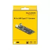 Convertidor de conector macho M.2 Key B+M a conector hembra USB Type-C, DeLOCK, 63174