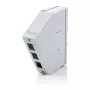 Distribuidor de empalmes de fibra óptica para carril DIN DIGITUS DN-96893 — en ángulo, 6 SC DX / LC Quad, aluminio, gris