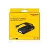 DeLOCK Mini DisplayPort 1.2 a VGA HDMI DVI Audio 4K pasivo negro