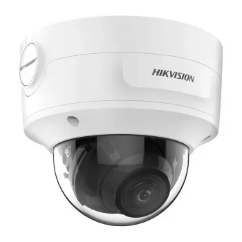 Cámara de vigilancia IP tipo domo Hikvision DS-2CD3786G2-IZS 4K 3840×2160, 2,7–13,5 mm varifocal, montaje en techo, interior/exterior, blanco