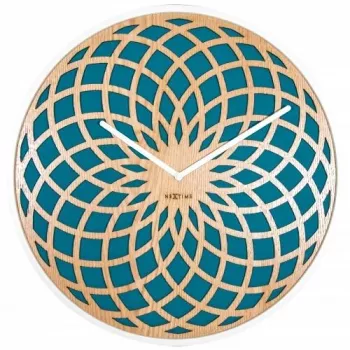 Reloj NeXtime 3150tq Sun Small, Ø35 cm, pared, turquesa