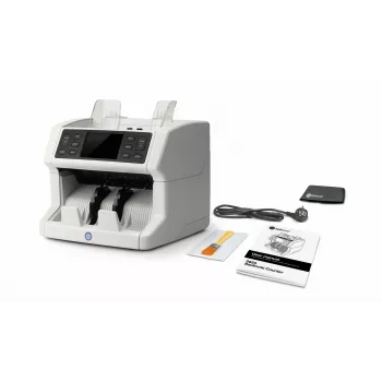 Máquina contadora de billetes Safescan 2850 blanca LCD AC 110-240V