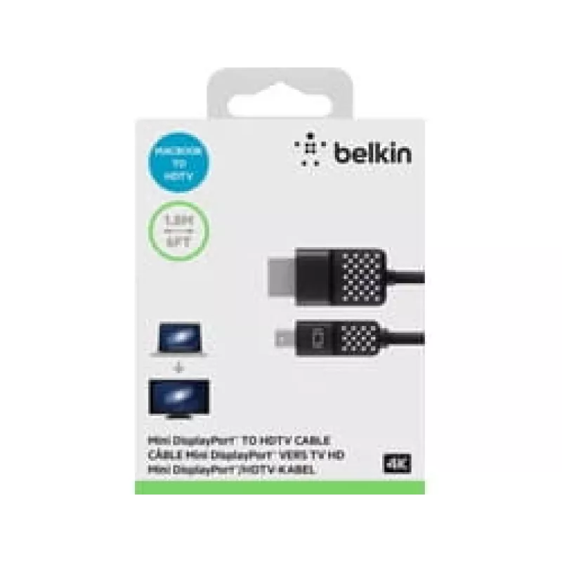 Cable Mini DisplayPort a HDTV, 1,8 m, Mini DisplayPort, HDMI, conector macho, conector macho, negro