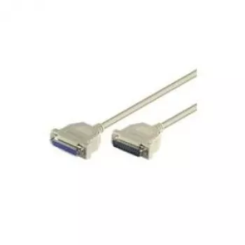 Wentronic Goobay Cable de conexión D-SUB, Gris, 1,8 m - conector macho D-SUB/IEEE 1284 (25 polos) > conector hembra D-SUB/IEEE 1284 (25 polos) (50541)