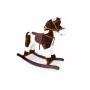 Caballo balancín Artyk modelo 182747 marrón-blanco sobre patines, juguete infantil