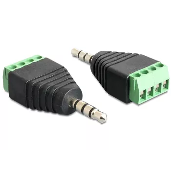 Adaptador de cable DeLOCK 65453, 3,5 mm 4 pin, negro verde