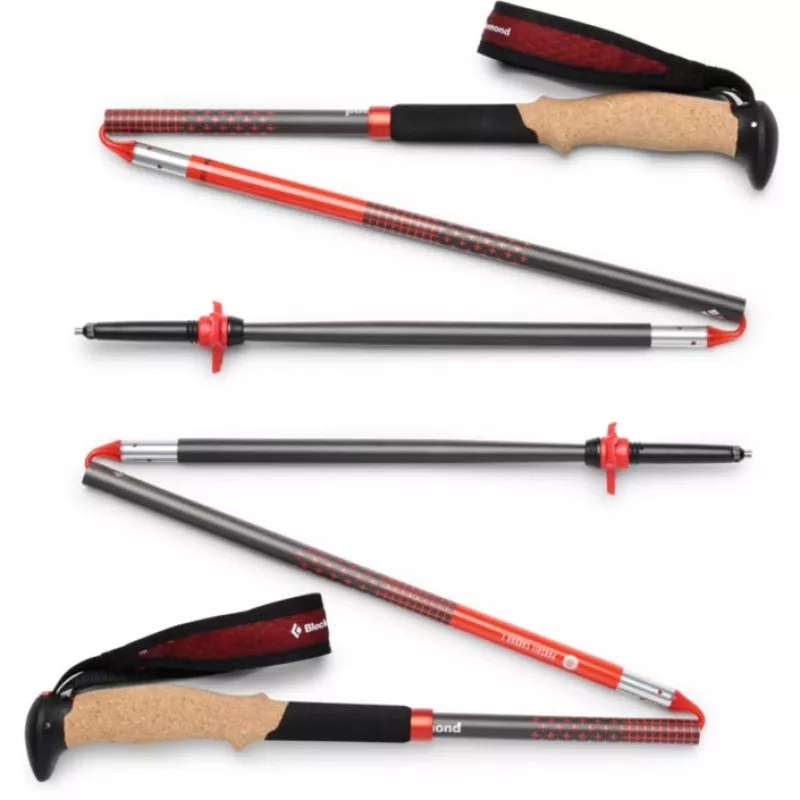 Bastones de trekking Pursuit Carbon Z, máquina de fitness antracita/naranja, 1 par, 125 cm