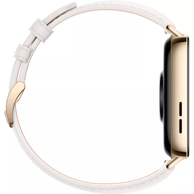 Watch Fit 3 (Solo-B19V), smartwatch oro/blanco, correa de piel en blanco