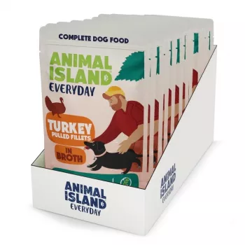 ANIMAL ISLAND filetes de pavo en caldo para perros 10x150g