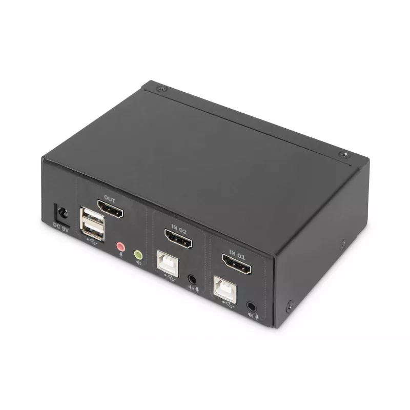 Conmutador KVM Digitus 2 puertos Single Display 4K HDMI