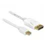 Cable DisplayPort DeLOCK 83484 Mini DisplayPort 5 m blanco