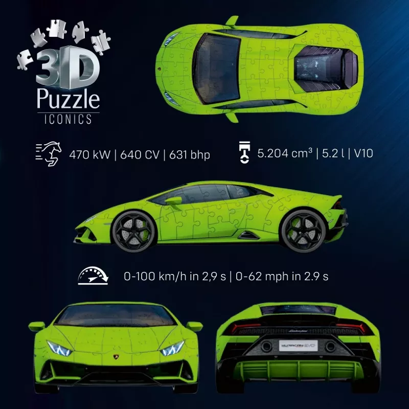 Puzle 3D 158 piezas Lamborghini Huracan EVO verde