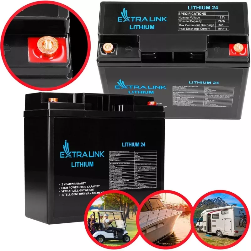 Batería LiFePO4 Extralink 24000 mAh 12,8 V