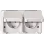 MERTEN Toma doble SCHUKO con BRS blanco polar AQUASTAR MEG2320-8019 MEG2320-8019 (MEG2320-8019)