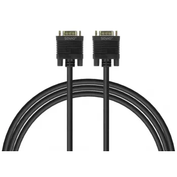 Cable VGA SAVIO Cl-202 1,8 m — VGA (D-Sub) a VGA (D-Sub), negro