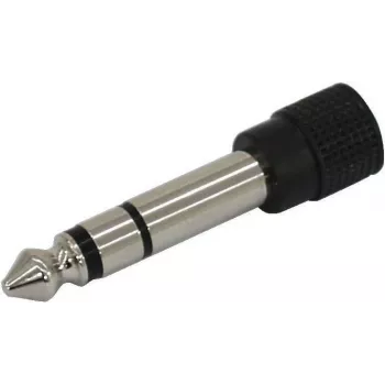Adaptador de audio Omnitronic jack macho de 6,35 mm a jack hembra de 3,5 mm estéreo 3022631Z
