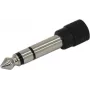 Adaptador de audio Omnitronic jack macho de 6,35 mm a jack hembra de 3,5 mm estéreo 3022631Z