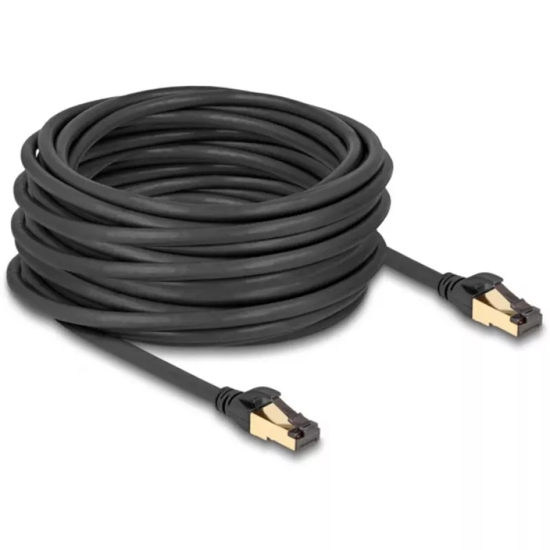 Cable de red DeLOCK RJ45 Cat.6A conector macho a conector macho S/FTP 15 m negro