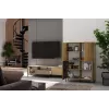 Vitrina KAMARO 4DK estrecha/GŁ roble ARTISAN