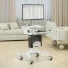 Soporte de CPU MACLEAN MC-116W, diseño ajustable en altura y orientable para montaje bajo escritorio