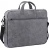 Funda toploader DEFENDER Solid para portátiles de 15,6 pulgadas, poliuretano, gris, asa de transporte, correa de hombro extraíble