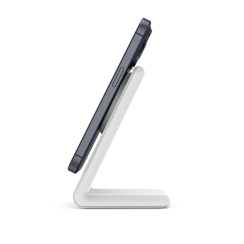 Cargador inalámbrico Crong CRG-MSS-WHT 10W carga rápida para dispositivos compatibles con Qi
