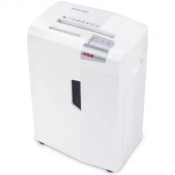 Destructora de documentos HSM 1033121 corte en partículas 2 x 15 mm, 23 cm de ancho de trabajo, 26 L de capacidad, blanca