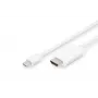 Digitus ASSMANN - Cable adaptador - Mini DisplayPort macho a HDMI macho - 2 m - triple aislamiento - blanco - moldeado, compatible con 4K (AK-340304-0