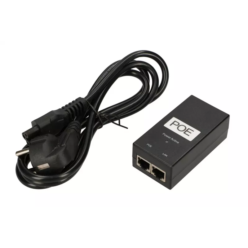 Fuente de alimentación Extralink POE-48-24W-G, 48V, 0,5A, 24W, Gigabit, cable incluido 802.3af/at