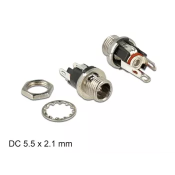 Conector de cables DeLOCK 89910 DC negro níquel