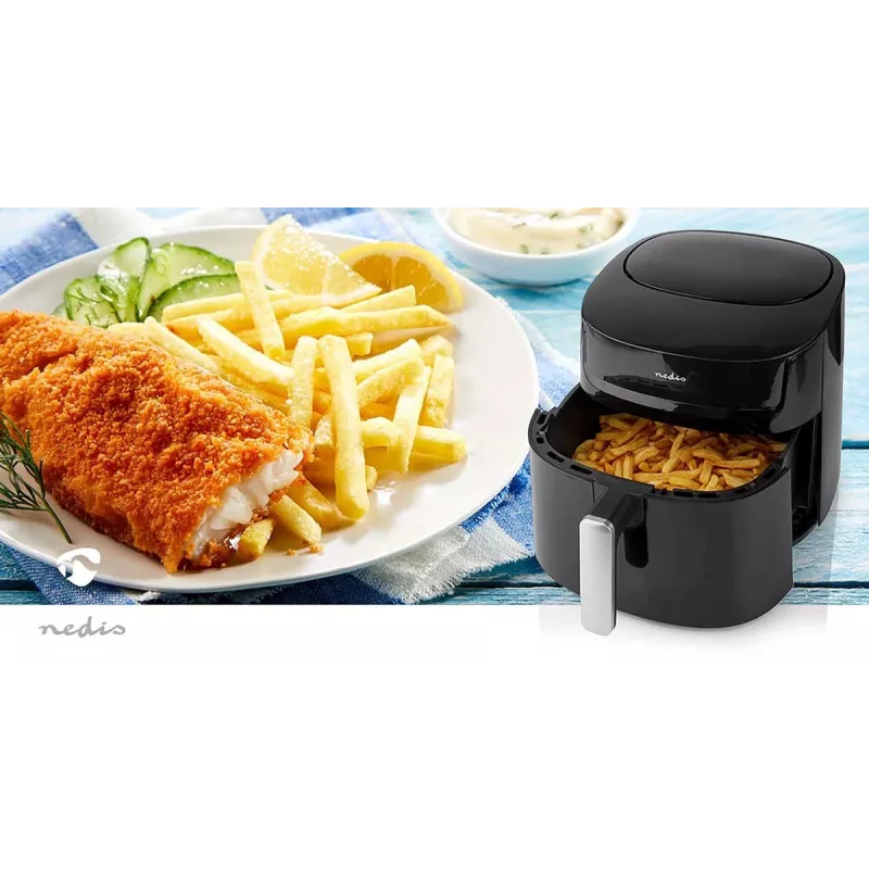 Freidora Nedis KAAF170BK Individual 7,2 l De pie 1800 W Freidora de aire Negro