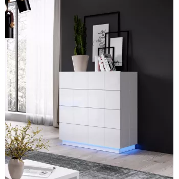 Cómoda Cama Lighting REJA 4S azul