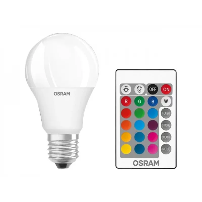 Bombilla LED Star+ Classic A RGBW FR 60 regulable 9W/827 E27 con mando a distancia | 9 W | RGBW