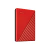 WD My Passport WDBYVG0020BRD - Disco duro - cifrado - 2TB - externo (portátil) - USB3.0 - AES de 256 bits - Rojo (WDBYVG0020BRD-WESN)