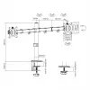 Soporte de pared para monitor SBOX LCD-352/2-2 para pantallas de 13–32