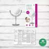 Espejo de maquillaje de pie Medisana CM 844 control táctil LED, aumento 7×, batería integrada de 1000 mAh, luz tricolor regulable
